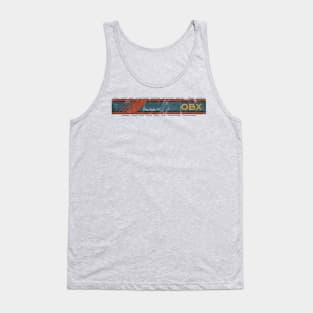 OBX Towns Dark Text Distressed Tank Top